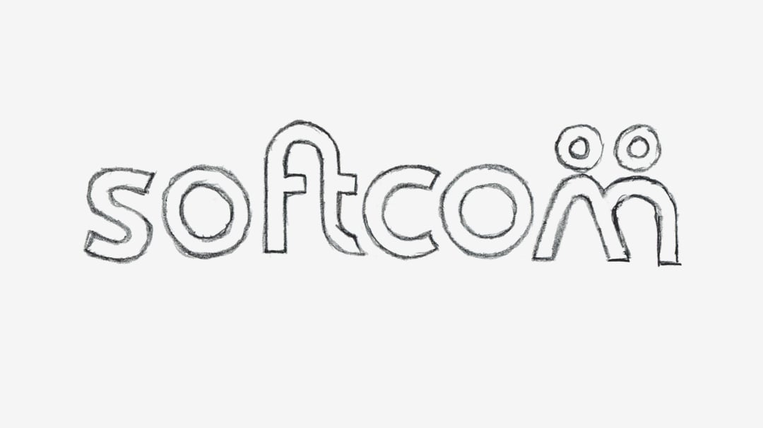 Softcom Logotype Skizze | Softcom logotype sketch